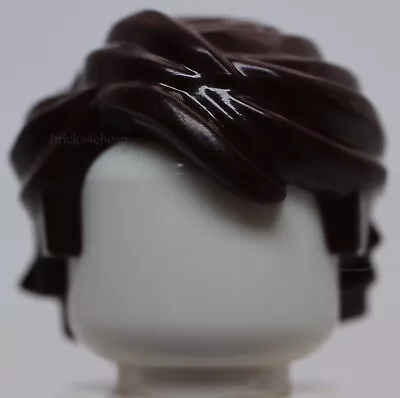 Lego Dark Brown Minifig Hair Swept Back Tousled Anakin - Image 1 of 2