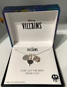 Disney VILLAINS Poison Apple "DON'T LET THE WISH GROW COLD" NECKLACE NIB - Picture 1 of 8