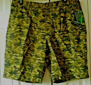 Men's Mountain Shorts Size 40 Green Camo SPF 30 NordicTrack New - Picture 1 of 2