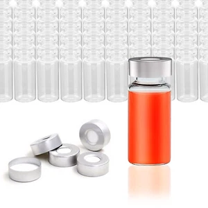 Simpure 100X 10ml Sample Vials Crimp Caps 20mm HPLC Headspace Clear Glass Bottle - Picture 1 of 13