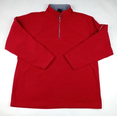 FOOT LOCKER 1/4 Zip Pullover Sweatshirt Sweater Men's Size 2XL Casual Red - Image 1 of 4