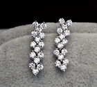 White Gold Filled Made With Swarovski Crystal Silver Bridal Dangle Earring XE24