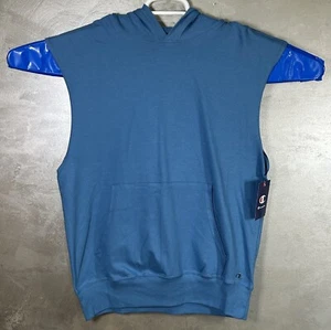 Champion Sleeveless Mountain Air Middle Weight Cut Off Hoodie Men's S Blue NWT - Picture 1 of 8