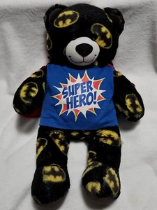 Build A Bear Batman Logo Plush 16" Stuffed Animal Teddy Bear BAB Workshop - Picture 1 of 6