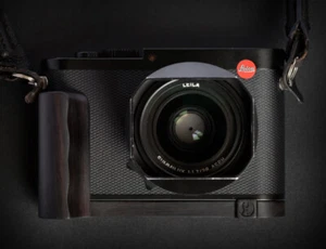 Poignée en bois et noyer ébène fait main pour support Leica Q2 Q QP Typ116 - Photo 1 sur 5