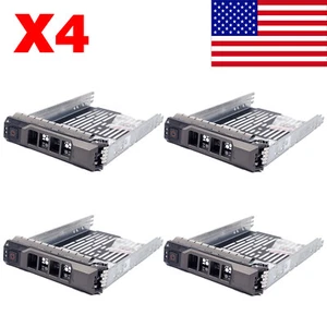 4PCS 3.5" SAS SATA HDD Hard Drive Tray Caddy Sled for Dell PowerEdge R610 R510 - Picture 1 of 8