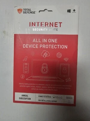 Total Defense  Internet Security Suite Protection for 3 Devices 1 Year. 2015 - Image 1 of 2