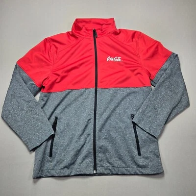 Fersten Coca-Cola Jacket Full Zip Lightweight Pullover Red and Gray Men's L - Image 1 of 4