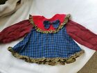 Vintage Toddle Tyke Long sleeve Toddler Baby DollTop Shirt 12 mnths Plaid checks