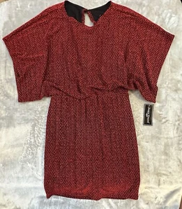 Vestido Jessica Howard Cuello Barco Manga 3/4 Dolman Metálico Vacaciones Talla 10P Rojo - Imagen 1 de 12