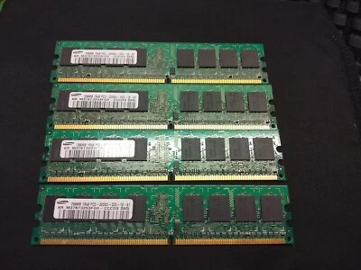 4x Samsung M378T3253FG0-CCC 256MB 1Rx8 PC2 3200U Desktop PC Memory RAM - Image 1 of 2
