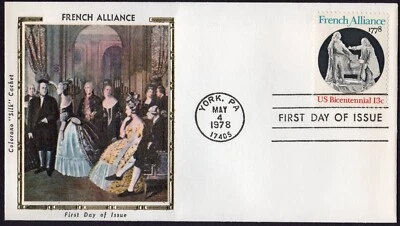 Scott #1753 French Alliance (05/04/78) Colorano Silk FDC York PA - Image 1 of 2