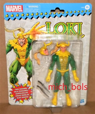 Figura de acción exclusiva LOKI Marvel Legends Asgardians Retro Series 2021 6" Foto 1 de 4