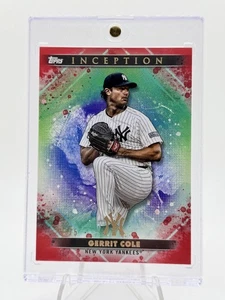 2024 Topps Inception Gerrit Cole Red #75/75 New York Yankees Bookend - Foto 1 di 3