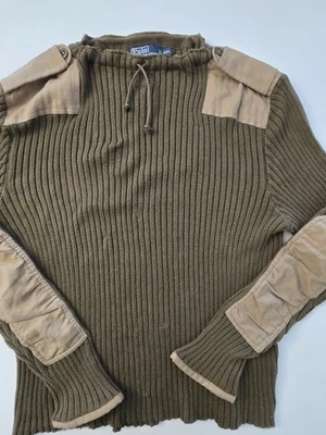 DE COLECCIÓN Polo Ralph Lauren COMANDO MILITAR SUÉTER Pullover Verde Ejército XXL Foto 1 de 4