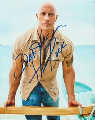 Foto autógrafa original firmada por Dwayne Johnson THE ROCK (WWE: Champ) de 8"x10" Foto 1 de 2