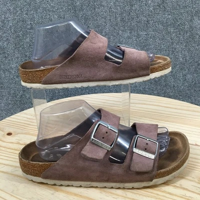 Sandalias Birkenstock para mujer 41 Arizona Slides cuero púrpura hebilla informales abiertas Foto 1 de 4