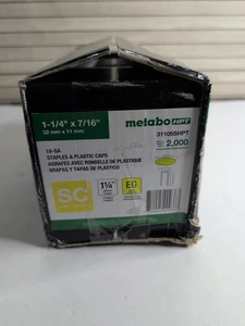 31105SHPT 18 Ga Galvanized Cap Staples 7/16" Crown 1-1/4" x 18Ga EG Staple & ... - Picture 1 of 4