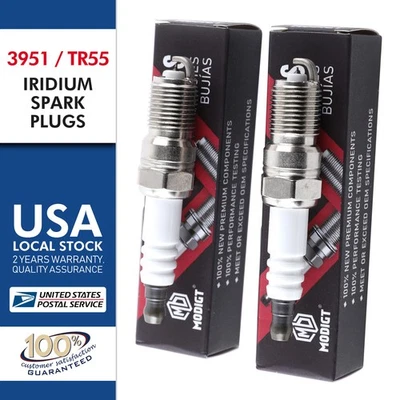 2Pcs  TR55 3951 Spark Plugs for 2001-2005 Ford Explorer Sport Trac 4.0L V6 - Imagem 1 de 4