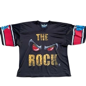 Vintage The Rock WWF Attitude Ära Trinity Athletic Gear Trikot Herren LARGE - Bild 1 von 8
