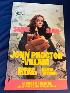 John Proctor Is The Villain Signed Autographed 14x22 Window Card Broadway Proof - Picture 1 of 15