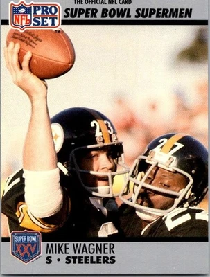 1990 MIKE WAGNER ProSet Super Bowl XXV anniv. used Free Ship - Image 1 of 2