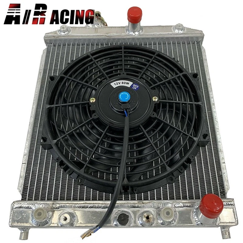 Radiador de transmisión automática de aluminio compatible con Honda Civic 92-95 + ventilador de 12" + soporte Foto 1 de 4
