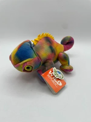 New Wild Republic Cuddlekins Mini Chameleon 10" Plush Yellow Blue Multicolor - Image 1 of 4