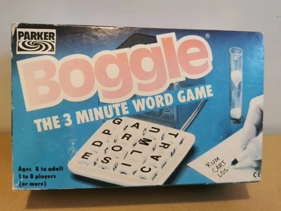 Vintage Boggle Word Game by Parker 1992 - 3 Minute Word Game, 1 Dice Missing - Image 1 of 4