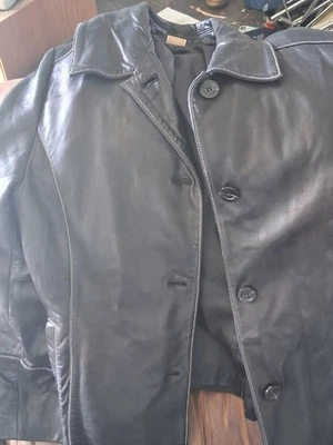 Michael Kors Men's Black Leather Jacket / Clothing / Fashion / Coats - Image 1 of 4