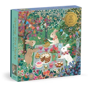 Spring Tea Party 500 Piece Foil Puzzle, Game by Galison; Ball, Victoria (CON)... - Picture 1 of 1