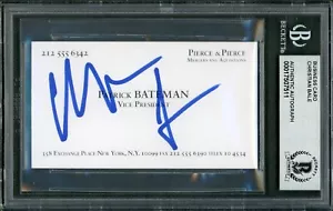 Christian Bale SIGNED Business Card American Psycho Beckett Slab BAS COA - Picture 1 of 2