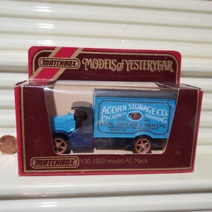 Matchbox INTL 1985 Models of Yesteryear Y30 1920 MACK Blue Fenders Acorn Storage - Picture 1 of 5