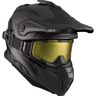 CKX Titan Original Backcountry Helmet Carbon Fiber Matte Black w/Goggles - Image 1 of 4