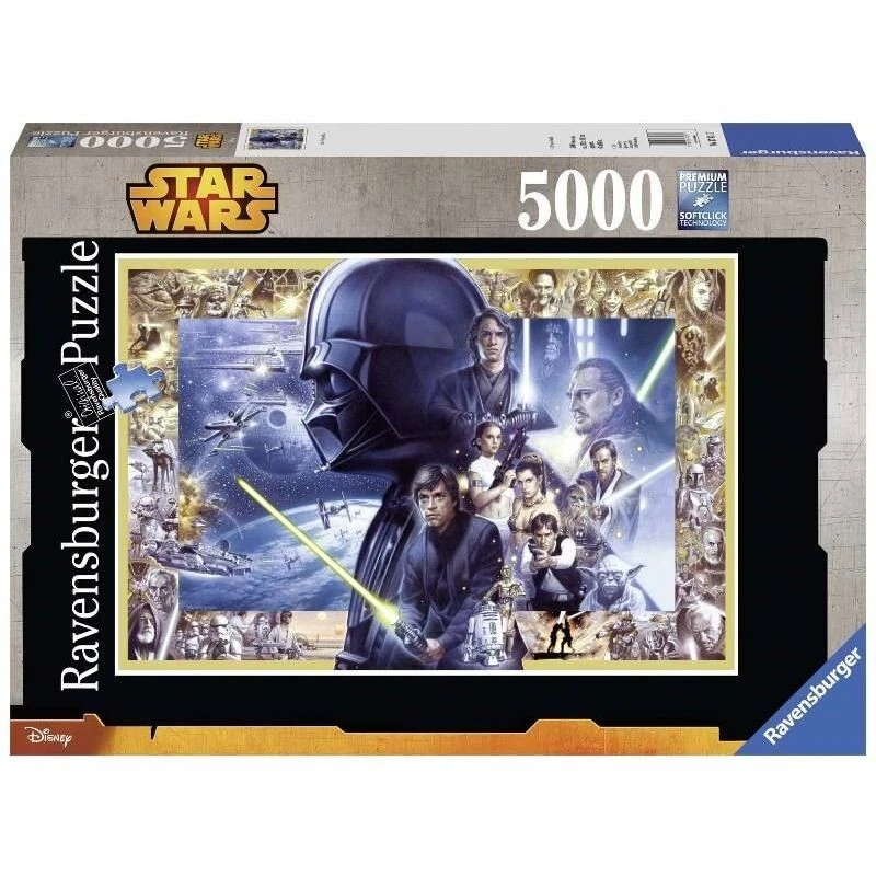 Puzzle Star Wars Ravensburger Star Wars Saga XXL 5000 pezzi - nuovo sigillato - Immagine 1 di 1