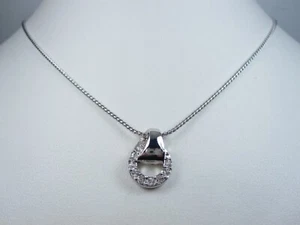 Nina Ricci Rhodium Plated Pendant with Swarovski Crystals - 16-18" - 5703 - Picture 1 of 3