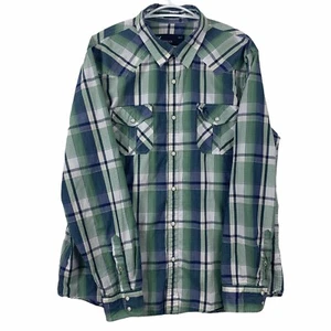 American Eagle X Large Vintage Fit Western Style Shirt Mens Pearl Snap Buttons - Picture 1 of 12