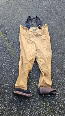 Orvis Chest Waders Bib Fly Fishing Tan Stockingfoot New no box Size MK - Image 1 of 3