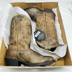 Laredo Women’s Bridget Round Toe Dress Boots Mid Calf Low Heel Brown Size 7M - Picture 1 of 8