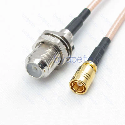 RG-316 SMB to F female jack straight RG316 Pigtail Coaxial Cable Any inch Length - Image 1 of 4