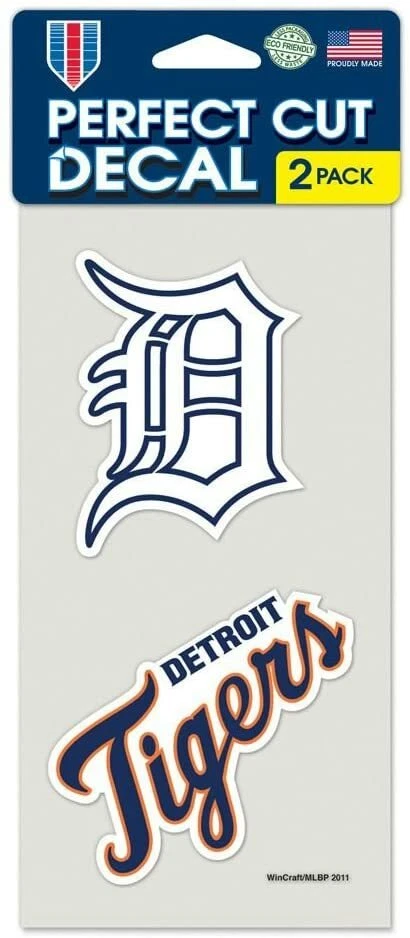 WinCraft MLB Detroit Tigers Perfect Cut Decal (Set of 2), 4" x 4" - Image 1 of 1