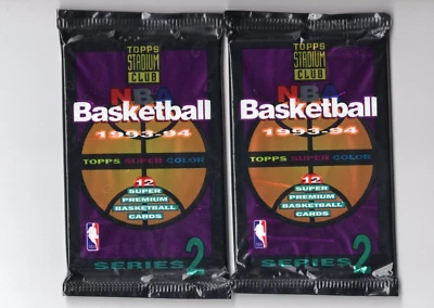 2 Packs 93/94 Topps Stadium Club Basketball series 2 Webber, Hardaway Rookies - Image 1 of 2