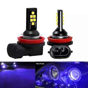 2x H11 H9 H8 Purple LED Bulbs SMD 3030 Fog Driving Light Super Bright for Toyota - Picture 1 of 10
