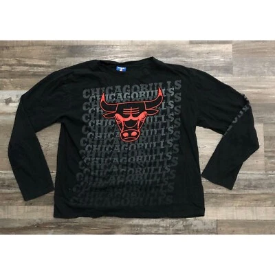 NBA UNK Youth XL 芝加哥公牛队长袖 T 恤 — 第 1/4 张图片