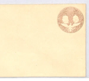 USA Stationery Envelope 5c *Pale Brown* COLUMBUS (1893) Unused Cover XU127 - Picture 1 of 10