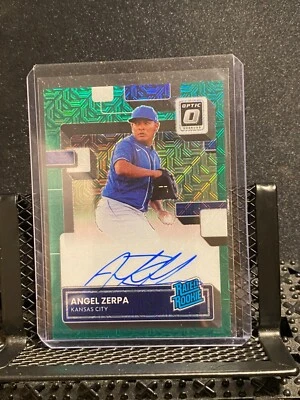 Angel Zerpa 2022 Optic Rated Rookie Green Mojo Auto #84/88 - Royals - Image 1 of 2