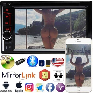 2DIN In Dash CD HD Bluetooth Car Stereo Radio MP3 Player AUX Mirrrorlink for GPS - Picture 1 of 11