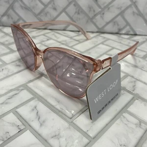 NUEVO CON ETIQUETAS Gafas de sol West Loop 59773 RSE Rosa Marco Lente Espejada 100% UVA-UVB - Imagen 1 de 8