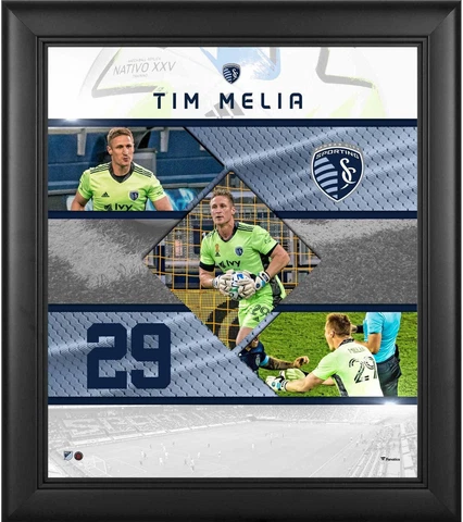 Tim Melia Sporting Kansas City Framed 15x17 Stitched Stars Collage Cover