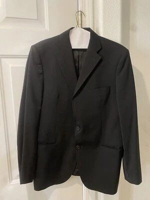 Abrigo deportivo para hombre Bally mezcla de lana manga larga dos partes inferiores azul marino talla 40 Foto 1 de 4